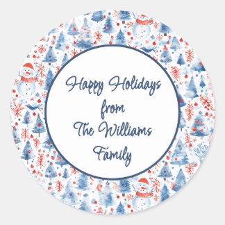 Winter Wonderland Ronde Sticker