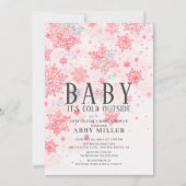 Winter Wonderland Roze Baby Het is koud buiten Kaart (Voorkant)