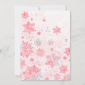 Winter Wonderland Roze Baby Het is koud buiten Kaart (Achterkant)