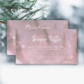 Winter Wonderland Roze Baby Luier Raffle Verzoek Informatiekaartje