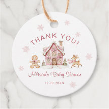 Winter Wonderland Roze Baby Shower Dank Je