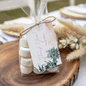 Winter Wonderland Roze Bedankt Cadeaulabel