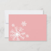 Winter Wonderland roze boeken voor Baby Kaart Notitiekaartje (Achterkant)