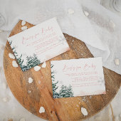 Winter Wonderland roze boeken voor Baby Kaart Notitiekaartje