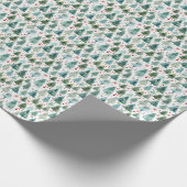 Winter Wonderland Roze Kerstmis Sparkly Trees Cadeaupapier (Hoek)