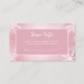 Winter Wonderland Roze Luier Raffle Informatiekaartje (Voorkant)