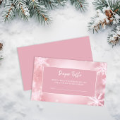 Winter Wonderland Roze Luier Raffle Informatiekaartje