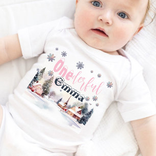 Winter Wonderland Roze Prachtig  Romper