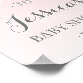 Winter Wonderland Roze Silver Glitter Welkomstteke Poster (Hoek)