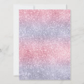 Winter Wonderland Roze Waterverf met Glitter Kaart (Achterkant)