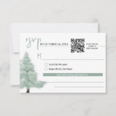 Winter Wonderland RSVP kaart met QR code (Voorkant)