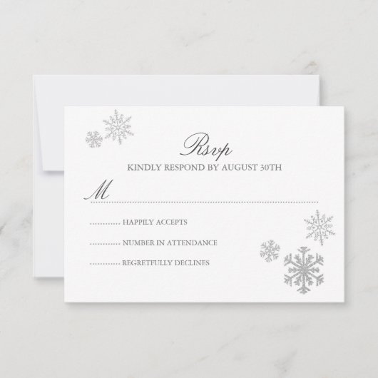Winter Wonderland RSVP-kaart RSVP Kaartje (Voorkant)