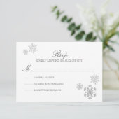 Winter Wonderland RSVP-kaart RSVP Kaartje (Staand voorkant)