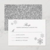 Winter Wonderland RSVP-kaart RSVP Kaartje (Voorkant / Achterkant)