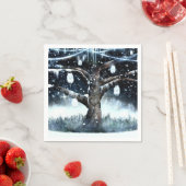 Winter Wonderland Rustic Tree Lights Mason Jars Servet (Insitu)