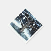 Winter Wonderland Rustic Tree Lights Mason Jars Servet (Hoek)