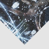 Winter Wonderland Rustieke Boomlichten Metselwerkp Tissuepapier (Detail)