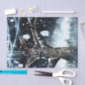 Winter Wonderland Rustieke Boomlichten Metselwerkp Tissuepapier (Craft)