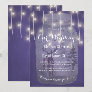Winter Wonderland Rustieke Mason Jar Lichten Bruil Kaart