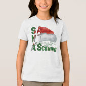 Winter Wonderland Santa Hat Kinderen Tri-Blend Shirt (Voorkant)