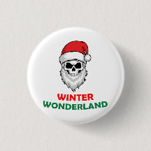 Winter wonderland Santa Skull