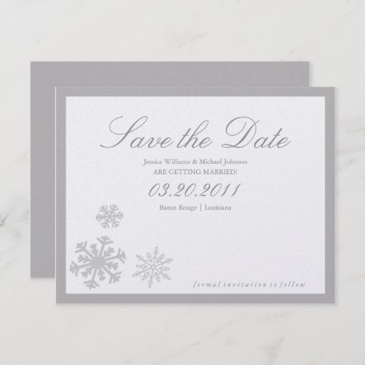 Winter Wonderland Save the Date (Voorkant / Achterkant)