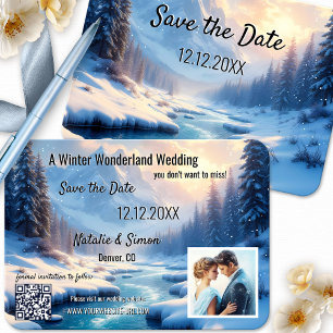 Winter Wonderland Save the Date Aankondiging
