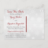 Winter Wonderland Save the Date Briefkaart - Rood (Achterkant)