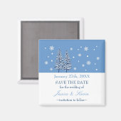 Winter Wonderland Save the Date Magnet (Voorkant / Achterkant)