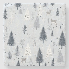 Winter Wonderland Scandinavisch Stenen Onderzetter