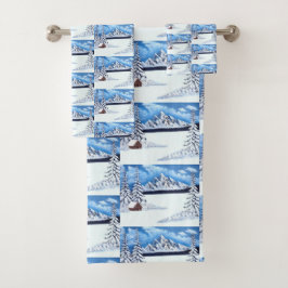 Winter Wonderland Scene Bad Handdoek