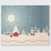 Winter Wonderland Scene Cadeaupapier (Vlak)