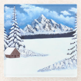 Winter Wonderland Scene Glazen Onderzetter