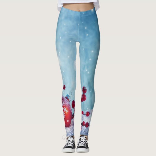 Winter Wonderland Scene Leggings (Voorkant)