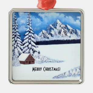 Winter Wonderland Scene Metalen Ornament