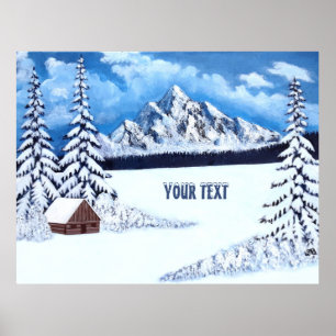Winter Wonderland Scene Poster