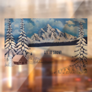 Winter Wonderland Scene Raamsticker