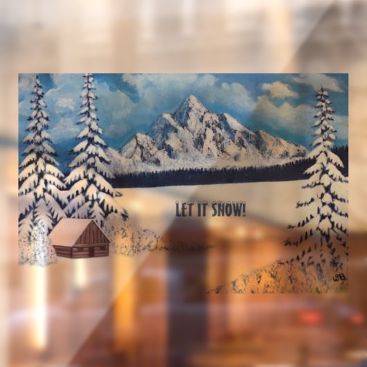Winter Wonderland Scene Raamsticker (Vel 2)