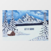 Winter Wonderland Scene Raamsticker (Vel)