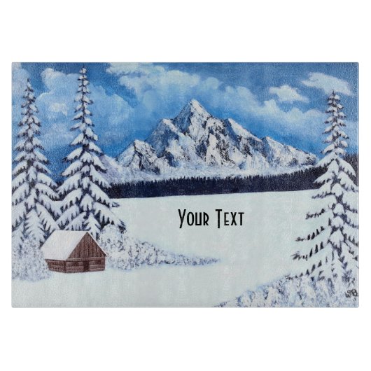 Winter Wonderland Scene Snijplank (Voorkant)