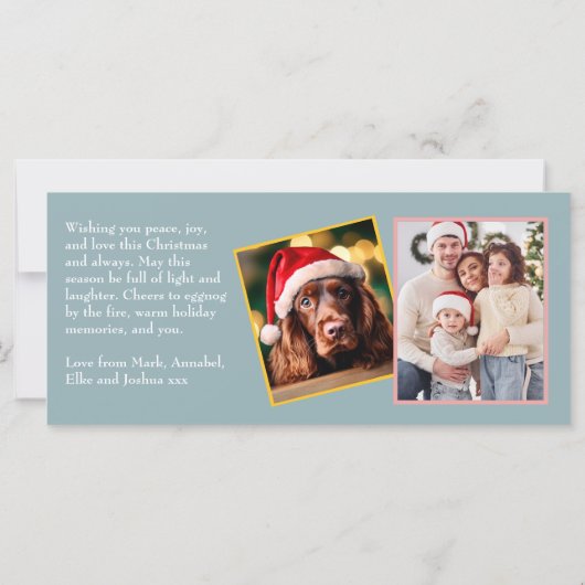 Winter Wonderland scène twee foto platte Kaart (Achterkant)