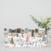 Winter Wonderland scène twee foto platte Kaart (Staand voorkant)