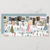 Winter Wonderland scène twee foto platte Kaart (Voorkant / Achterkant)