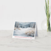 Winter Wonderland Scene | Vakantie- en nieuwjaarsk Feestdagen Kaart (Voorkant)