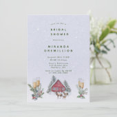 Winter Wonderland Scenery Vrijgezellenfeest Kaart (Staand voorkant)