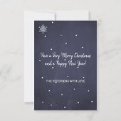 Winter Wonderland Schaats | Laat het sneeuwen typo Kaart (Achterkant)