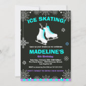 Winter Wonderland Schaatsen schoolbord verjaardag Kaart (Voorkant)