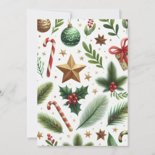 Winter Wonderland Schattigee winterdieren 1e verja Kaart (Achterkant)