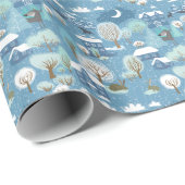 Winter Wonderland: Schilderachtig patroon Cadeaupapier (Rol Hoek)