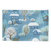 Winter Wonderland: Schilderachtig patroon Kussensloop (Achterkant)